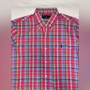 Ralph Lauren Classic Fit Plaid Oxford Shirt
